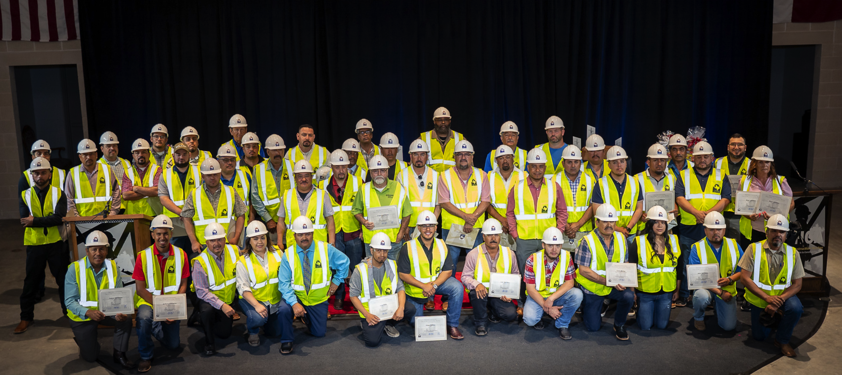Group photo of construction workers