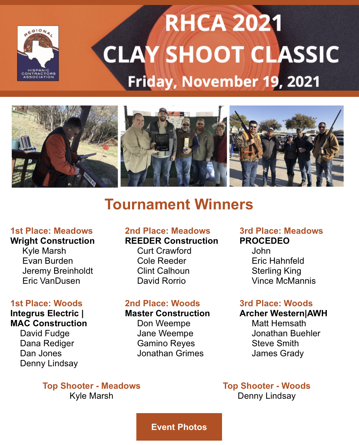 Clay Shoot 2021 Regional Hispanic Contractors Association